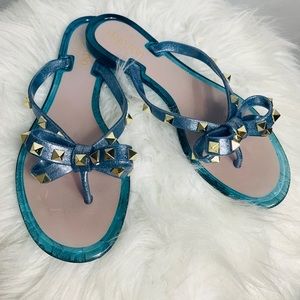 Valentino Garavani Rockstud PVC Thong Sandal